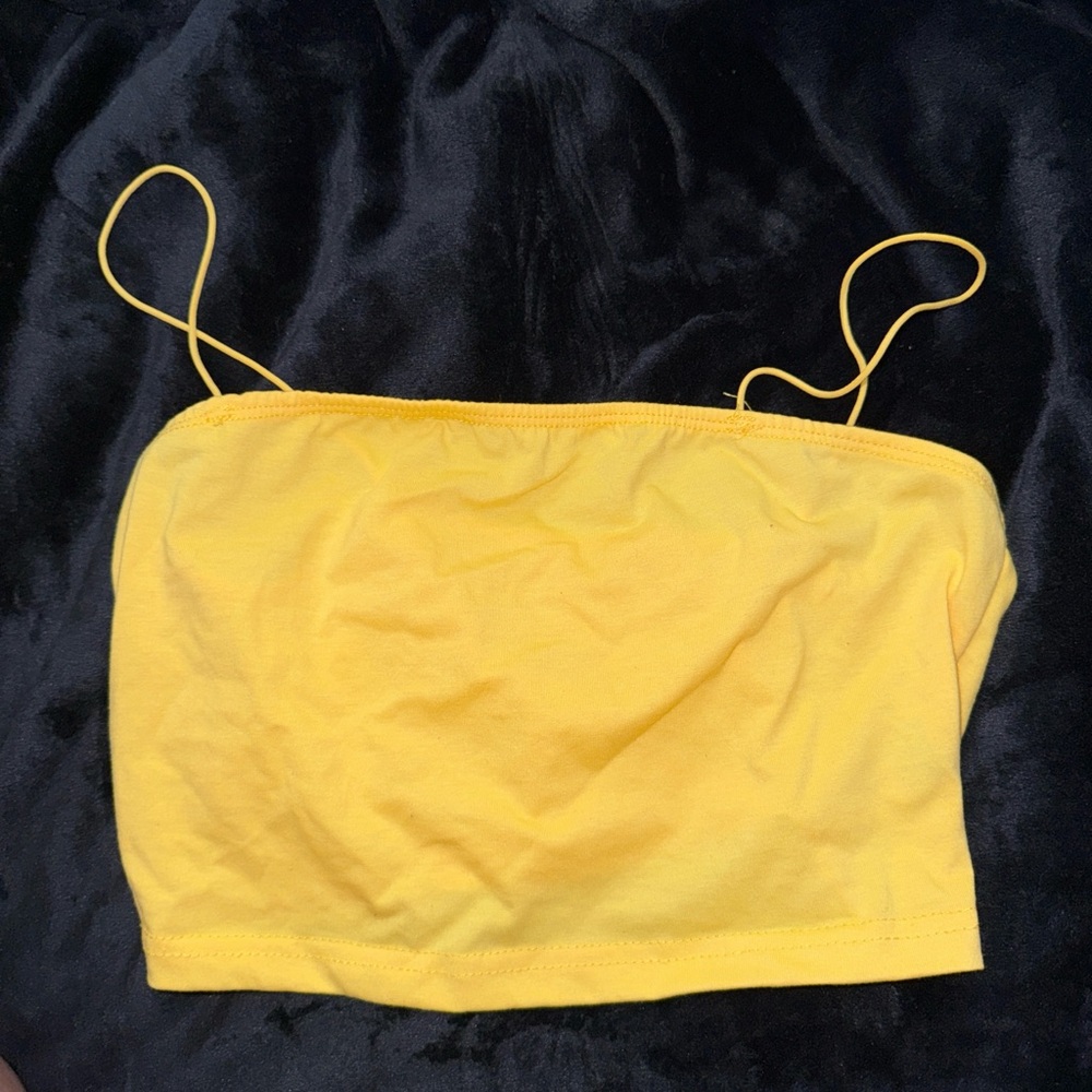 Yellow crop top